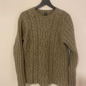 Gap 100% wool cable knit sweater